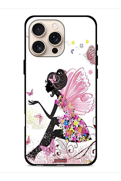 Tolwak غطاء حماية لجهاز Apple iPhone 16 Pro بتصميم فتاة الفراشة