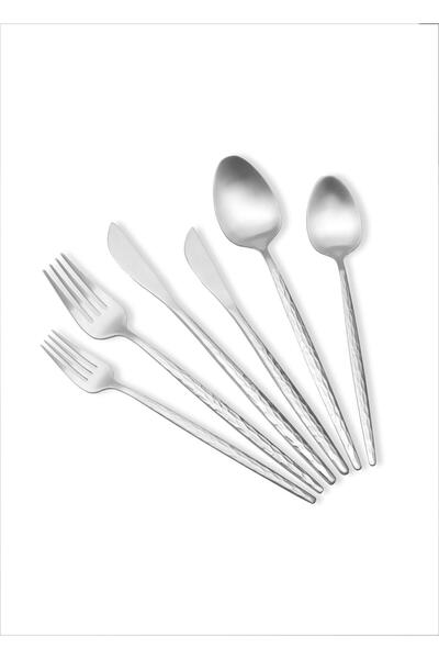 The Mia Shiny Cutlery Spoon Knife Set Matte Silver 36 Pieces