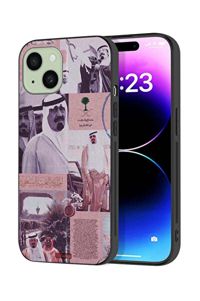 Tolwak غطاء حماية لجهاز آيفون 15 بلس من آبل، ملصق الملك عبدالله العتيق