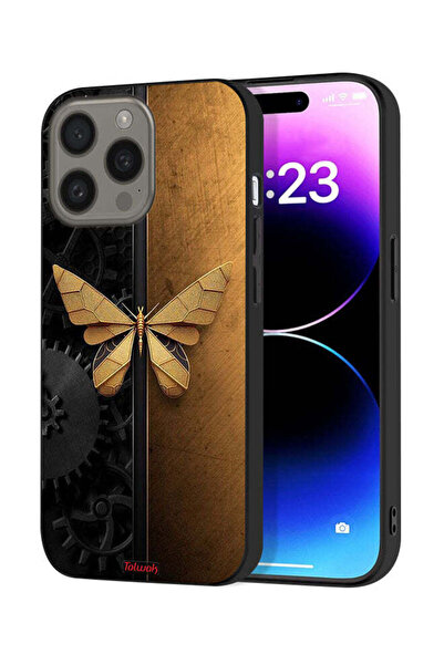 Tolwak غطاء حماية لجهاز Apple iPhone 15 Pro Max بتصميم فراشة فولاذية