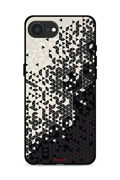 Tolwak غطاء حماية لجهاز Apple iPhone 16e بنمط مثلث فني رقمي