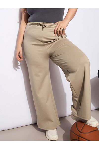 Sassafras By Styli Plus Size Regular Fit Pants with Drawstring