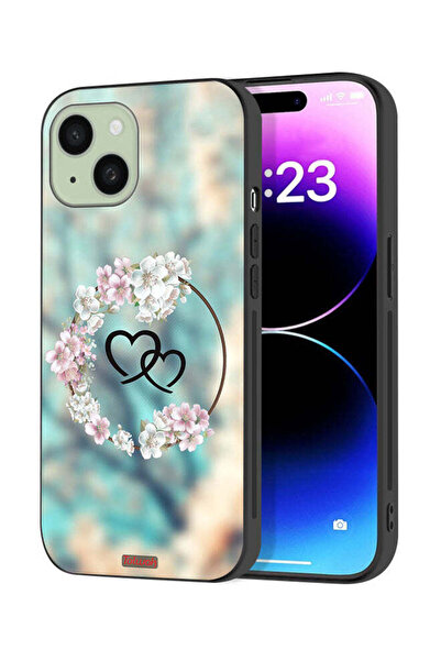 Tolwak غطاء حماية لجهاز Apple iPhone 15 Plus بتصميم قلوب في فن الخاتم