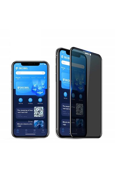 Privacy 5D privacy glass film for Apple iPhone XR, Privacy Glass 9H hardness anti-scratch screen protector