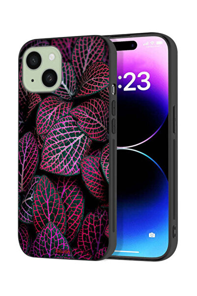 Tolwak غطاء حماية لجهاز Apple iPhone 15 Plus بنقشة أوراق سالجا