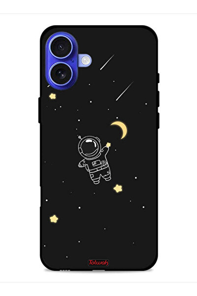 Tolwak غطاء حماية لجهاز Apple iPhone 16 Plus بتصميم مشبك فني لرائد فضاء