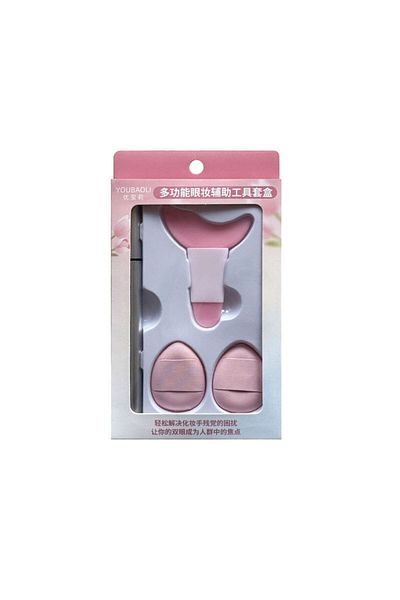 Flippy Kit creion de ochi pentru începători, accesoriu de machiaj, 4 produse, creion de ochi rezistent la apă, negru, cutie roz