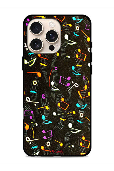 Tolwak غطاء حماية لجهاز Apple iPhone 16 Pro بنمط قماش موسيقي