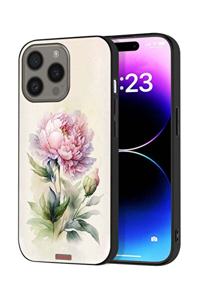 Tolwak غطاء حماية لجهاز Apple iPhone 15 Pro Max بتصميم فني بألوان مائية وردية