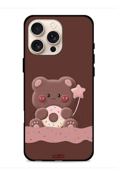 Tolwak غطاء حماية لجهاز Apple iPhone 16 Pro بتصميم دب الدونات