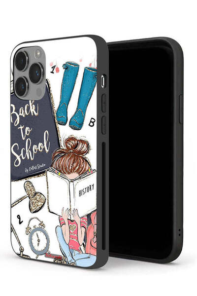 Tolwak جراب حماية لجهاز Apple iPhone 14 Pro - فتاة العودة إلى المدرسة تقرأ ال...