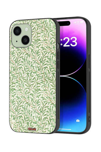 Tolwak Apple iPhone 15 Plus Protective Case Cover Willow Bough Famous Pattern