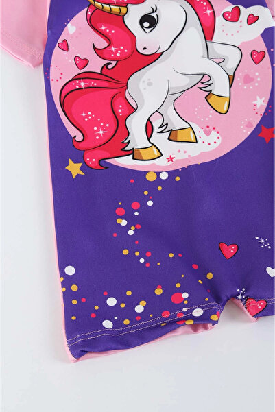 gnygiyim Girls' Jumpsuit Swimsuit Sun Protection Character Patterned-Boneli