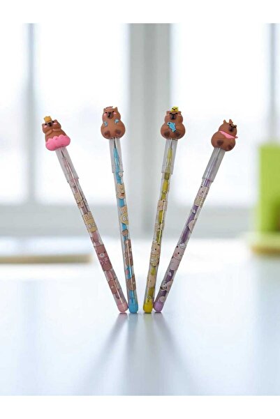 ALLStore Capybara KAPİBARA 4'lü Kapibara Yumurtlayan Kurşun Kalem Seti