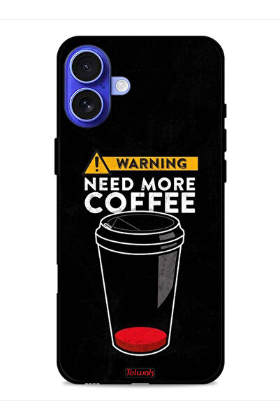 Tolwak غطاء حماية لجهاز Apple iPhone 16 Plus - هل تحتاج إلى المزيد من القهوة؟