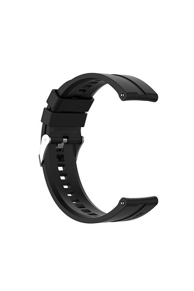 eR D L Universal Silicone Watch Strap, 22mm Width, Quick Release, Black,