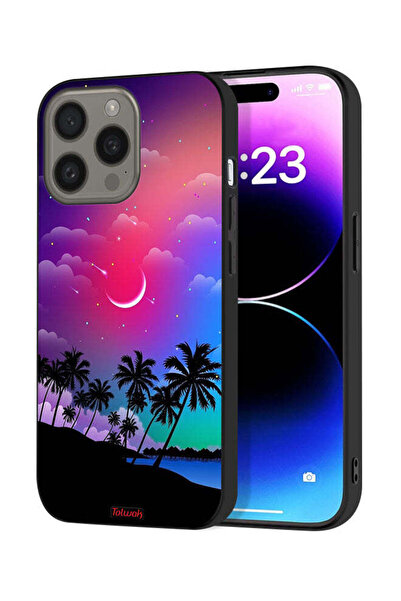 Tolwak غطاء حماية لجهاز Apple iPhone 15 Pro Max بتصميم فن القمر في الليل