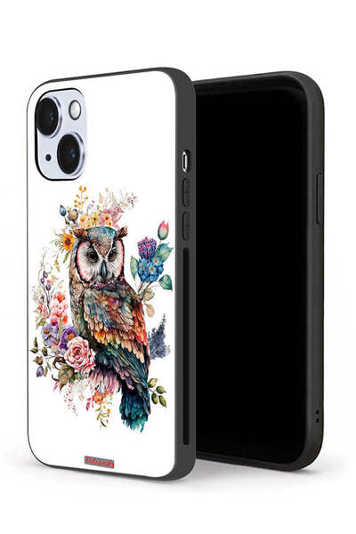 Tolwak غطاء حماية لجهاز Apple iPhone 14 Plus بتصميم بومة فنية تجريدية