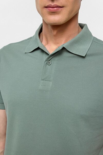 SÜVARİ Su Yeşili Slim Düz Polo Yaka Tişört