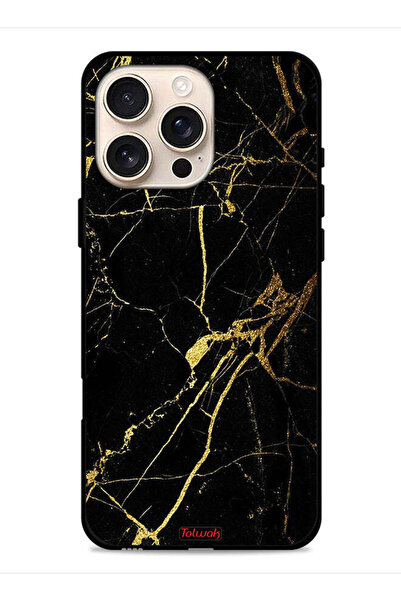 Tolwak غطاء حماية لجهاز Apple iPhone 16 Pro Max من الرخام المتصدع