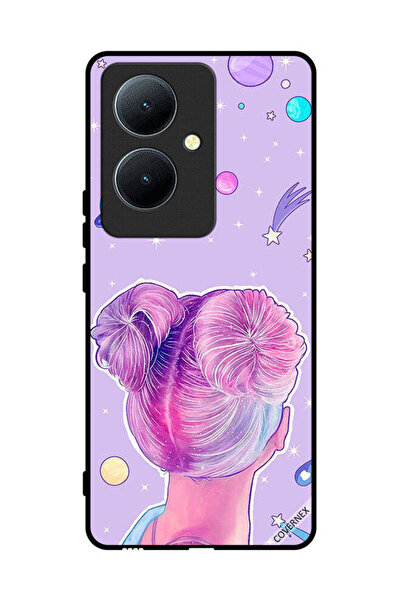 Covernex غطاء حماية لهاتف Vivo Y78 5G برسومات فتاة ونجوم الفضاء