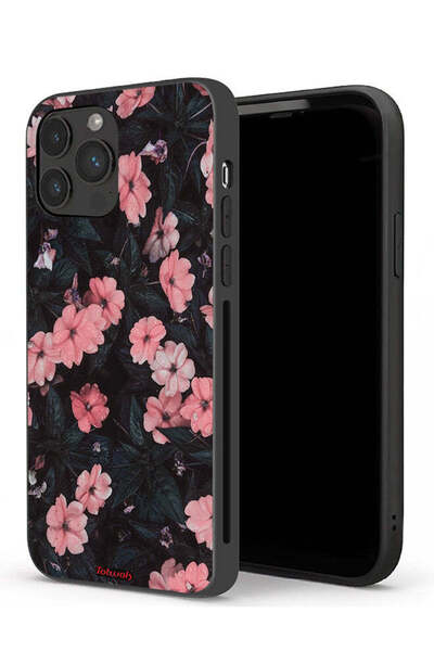 Tolwak غطاء حماية لجهاز Apple iPhone 13 Pro Max - لون الخوخ والورود الصغيرة