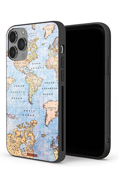 Tolwak جراب حماية لجهاز Apple iPhone 14 Pro Max بتصميم خريطة العالم