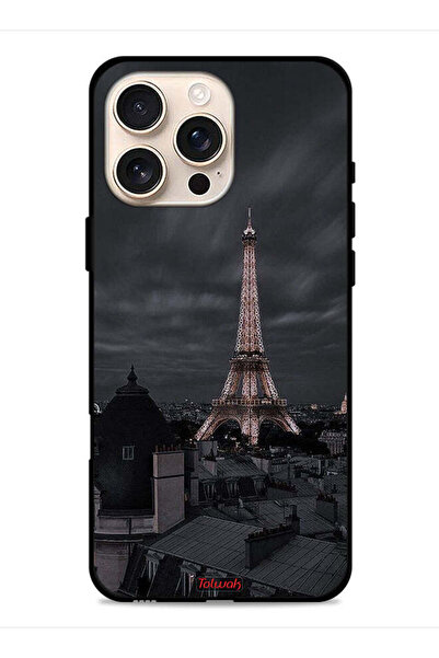 Tolwak غطاء حماية لجهاز Apple iPhone 16 Pro Max بتصميم برج إيفل في الليل