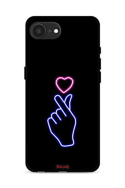 Tolwak غطاء حماية لهاتف Apple iPhone 16e بتصميم قلب سريع