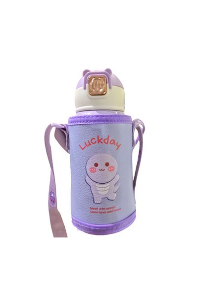 STEM Kids Thermos Water Bottle With Strap And Holder - 500 ml - Style May Vary - 1 Pc