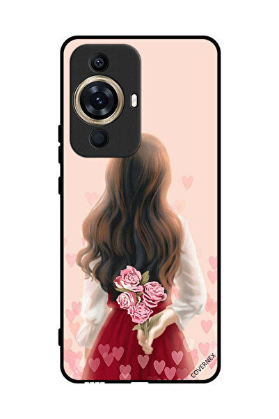 Covernex غطاء حماية لهاتف هواوي نوفا 11 برو - فتاة تخفي الزهور