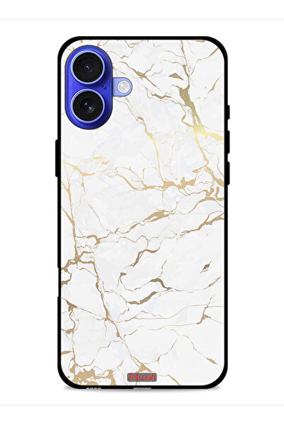 Tolwak غطاء حماية لجهاز Apple iPhone 16 بنمط رخامي