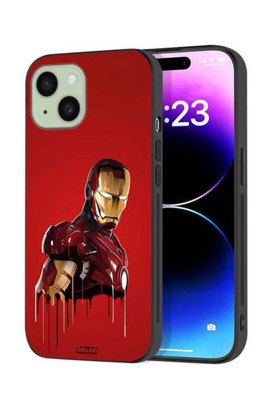 Tolwak Apple iPhone 15 Plus Protective Case Cover Iron Man Art