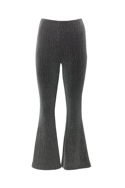 Sezgi Tekin Silver Stone Detail Spanish Leg Glitter Trousers