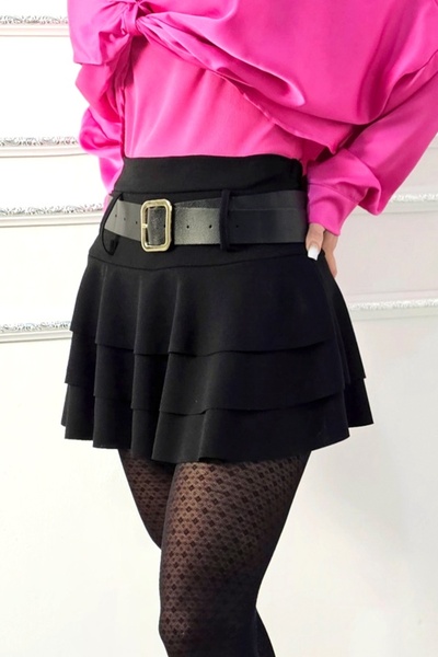 FashionForYou Панталон тип „Barista Babydoll“, с припокриващи се плисета и ко...