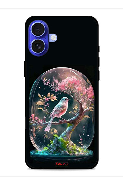 Tolwak غطاء حماية لجهاز Apple iPhone 16 Plus بتصميم Bird In Jarr