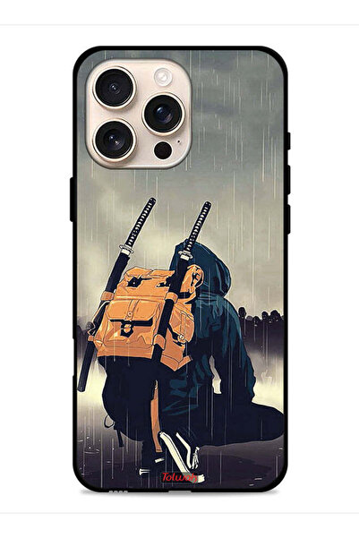 Tolwak غطاء حماية لجهاز آيفون 16 برو ماكس من آبل، رسمة سيف ساموراي رقمية