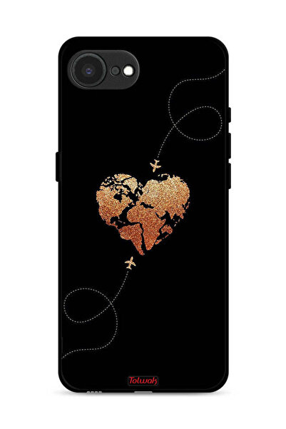 Tolwak غطاء حماية لجهاز Apple iPhone 16e برسومات طائرات تلامس القلب