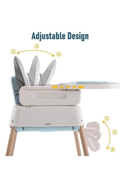 OEM Scaun de masă pliabil 6 în 1, confortabil și multifuncțional, albastru