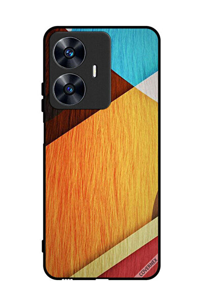Covernex Protective Case Cover For Realme C55 Wooden Texture