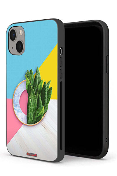 Tolwak جراب حماية لجهاز Apple iPhone 13 بنمط أوراق تجريدية