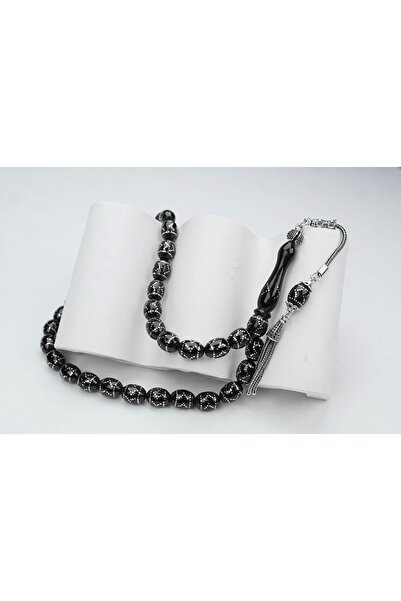 musellife موديل Oltu Stone Beyzi مسبحة مطرزة باتجاه دائري