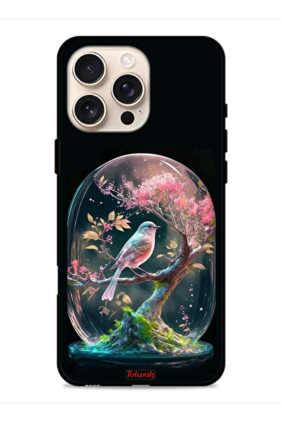 Tolwak غطاء حماية لجهاز Apple iPhone 16 Pro Max بتصميم Bird In Jarr
