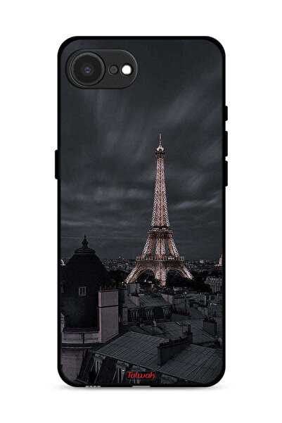 Tolwak غطاء حماية لجهاز Apple iPhone 16e بتصميم برج إيفل في الليل