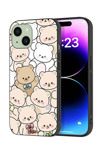 Tolwak غطاء حماية لجهاز Apple iPhone 15 Plus بنمط الدببة