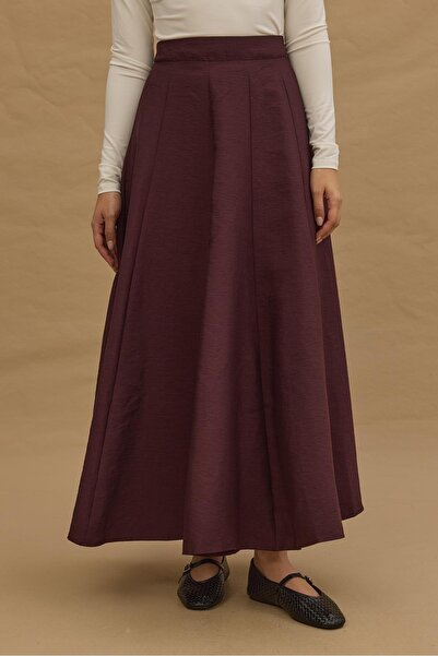 Fahhar Godeli Maxi Skirt Claret Red