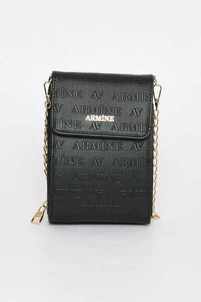 Armine Hand and Shoulder Dotted Bag - 266 Black Dots