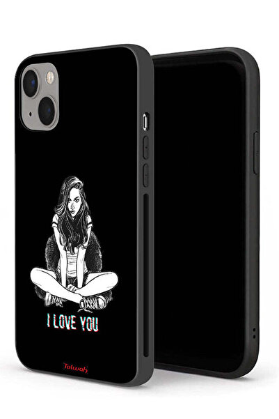 Tolwak جراب حماية لجهاز Apple iPhone 13 مطبوع عليه عبارة "أحبك"