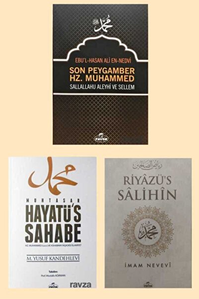 Ravza Yayınları Son Peygamber Hayatussahabe Riyazus Salihin 3lü Set
