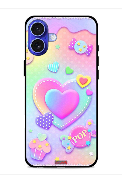 Tolwak غطاء حماية لجهاز Apple iPhone 16 Plus بتصميم قلوب البوب